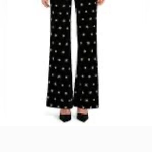Chelsea & Violet Velvet Beaded Stars High Rise  Flare Pants